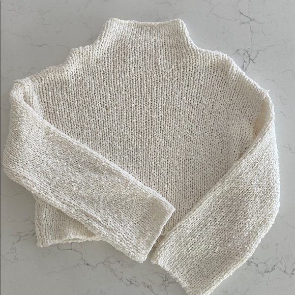Anthropologie Cropped Textured Knit Sweater - Picture 4 of 7